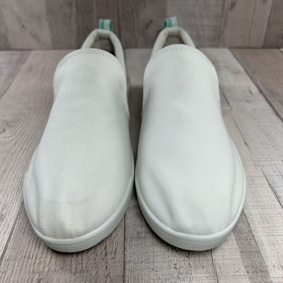 Vionic Beach Marshall Womens 7.5 Canvas Slip On Sneaker Flats Casual Shoes White - Picture 4 of 14